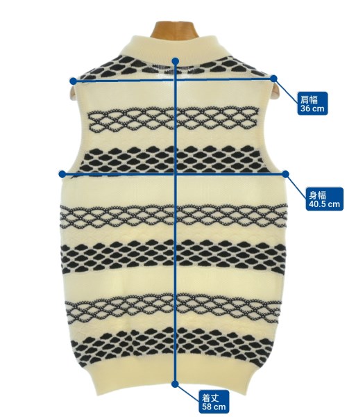 LOEWE（ロエベ）ベスト 白 サイズ:S レディース/2200643259027