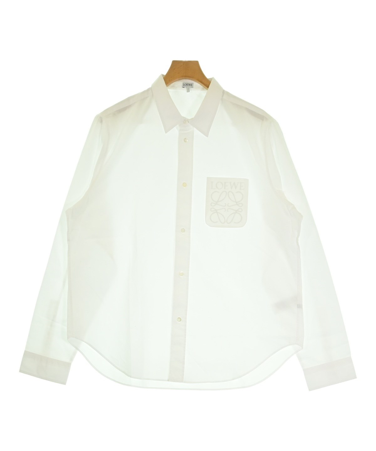 LOEWE ロエベ カジュアルシャツ メンズ 【古着】【中古】 LOEWE（ロエベ）カジュアルシャツ 白 サイズ:39(M位) メンズ