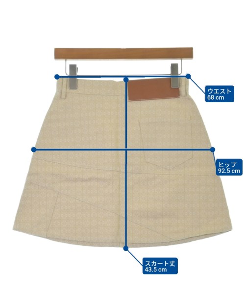 LOEWE（ロエベ）ミニスカート ベージュ サイズ:36(XS位) レディース/2200644566094