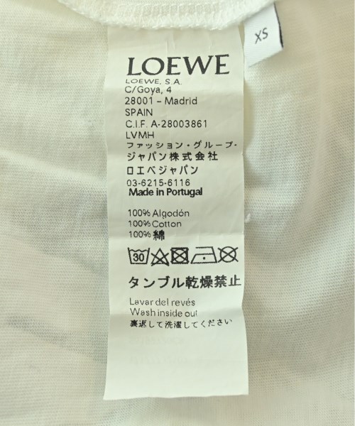 LOEWE / ロエベ | アナグラム アシンメトリー ボーダー カットソー Tシャツ | XS | ホワイト/ネイビー | レディース