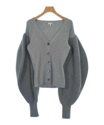 LOEWE グレー フリンジ カーディガン LOEWE（ロエベ）カーディガン グレー サイズ:XS レディース