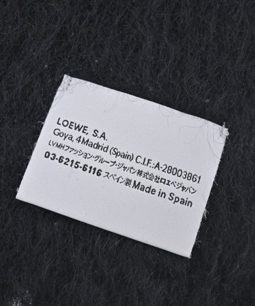 LOEWE（ロエベ）マフラー 黒 サイズ:- メンズ/2200628058058
