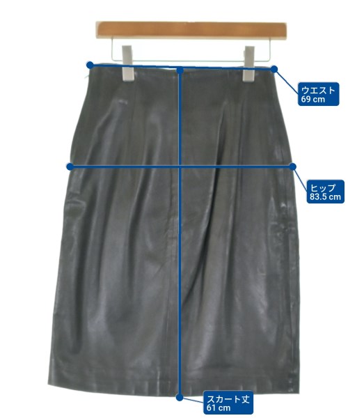 LOEWE（ロエベ）ひざ丈スカート 黒 サイズ:42(M位) レディース/2200625754182