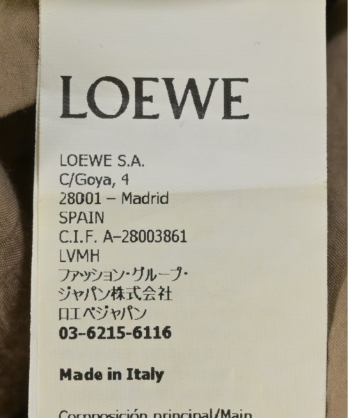 LOEWE（ロエベ）シャツワンピース ベージュ サイズ:32(M位) レディース/2200609952122