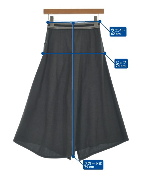 LOEWE（ロエベ）ロング・マキシ丈スカート グレー サイズ:32(XXS位) レディース/2200617605065