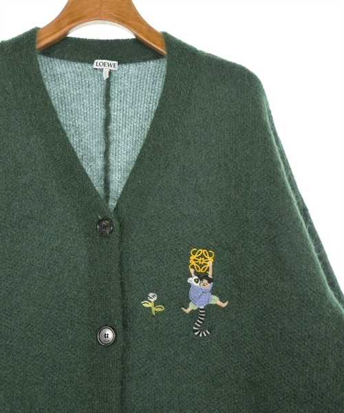 LOEWE（ロエベ）カーディガン 緑 サイズ:XS レディース/2200610146022