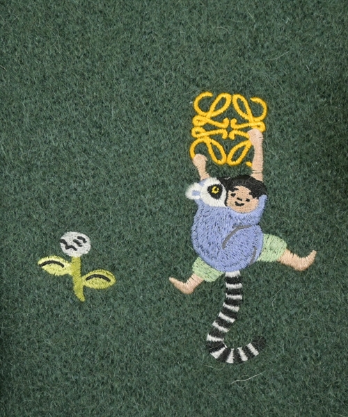 LOEWE（ロエベ）カーディガン 緑 サイズ:XS レディース/2200610146022
