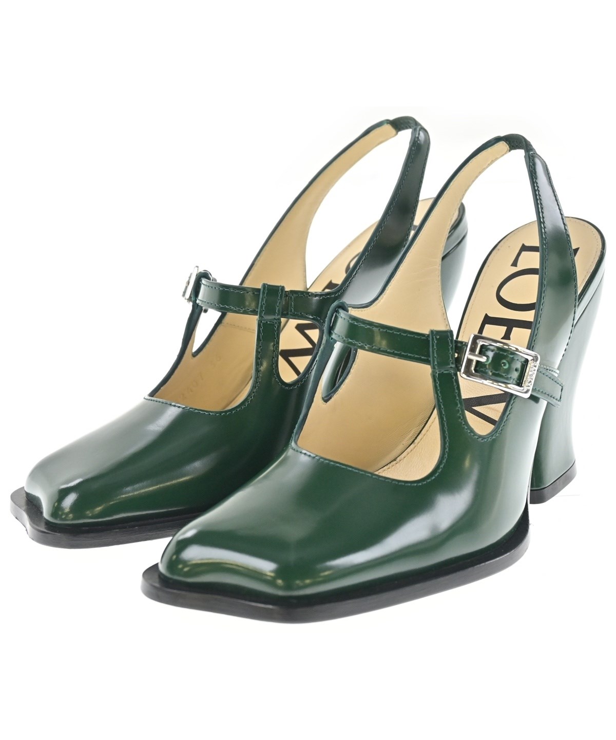 LOEWE（ロエベ）パンプス 緑 サイズ:EU36(22.5cm位) レディース