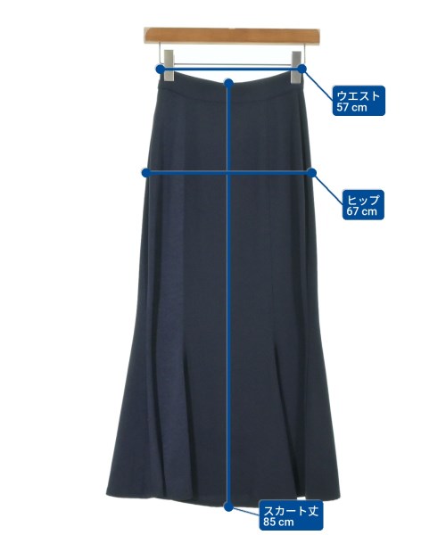 LOEWE（ロエベ）ロング・マキシ丈スカート 紺 サイズ:32(XXS位) レディース/2200615499208