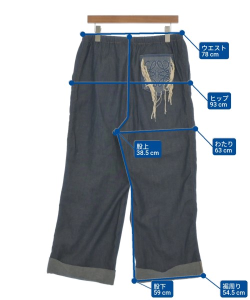 LOEWE（ロエベ）デニムパンツ 紺 サイズ:L レディース/2200617782063