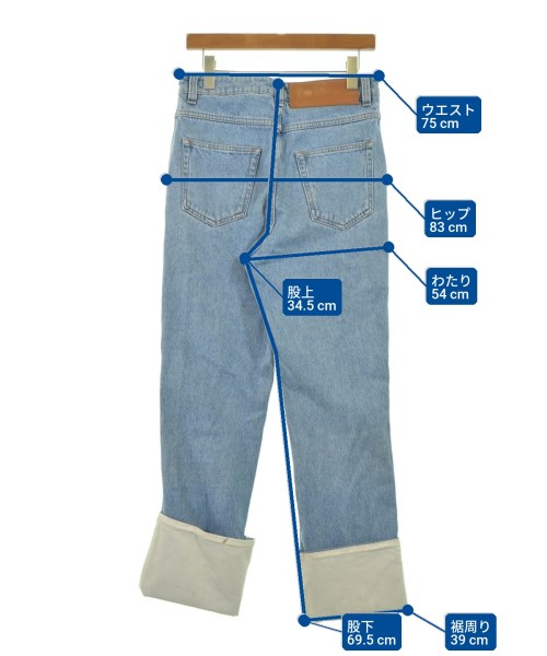 LOEWE（ロエベ）デニムパンツ 青 サイズ:36(XS位) レディース/2200619764142