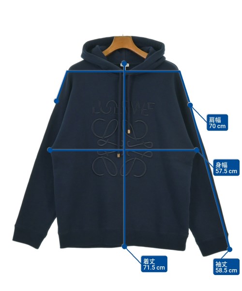 LOEWE（ロエベ）パーカー 紺 サイズ:M メンズ/2200620235037