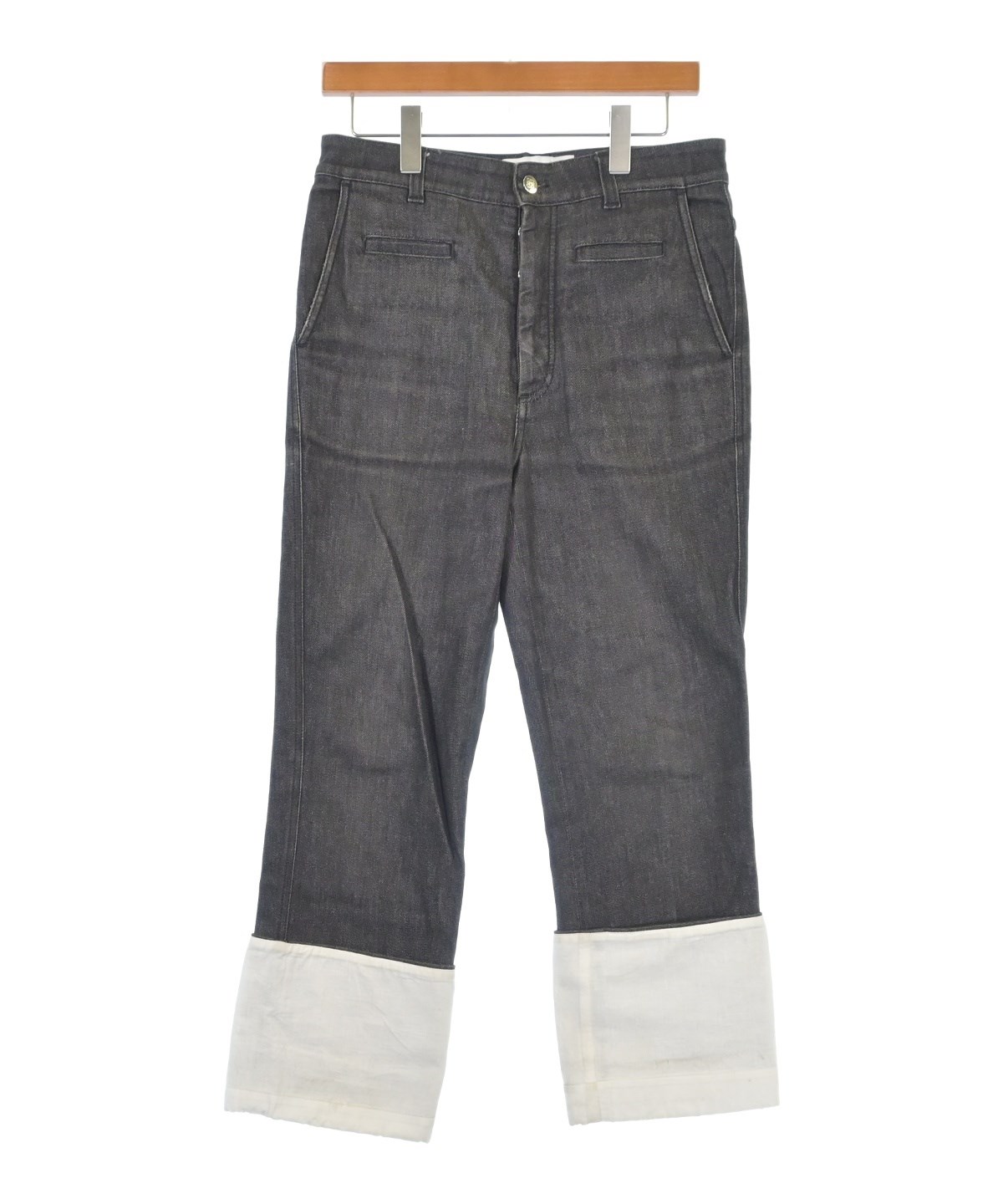 LOEWE ロエベ デニム 36 レディース 裾上げ加工済 LOEWE（ロエベ）デニムパンツ 黒 サイズ:36(XS位) レディース