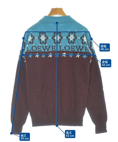 LOEWE（ロエベ）ニット・セーター 青 サイズ:S レディース/2200670530083