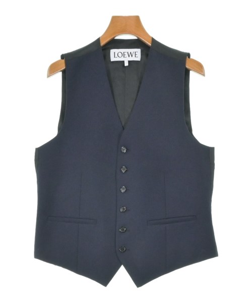 LOEWE(ロエベ)ベスト 紺 サイズ:36(XS位)/2200674145030