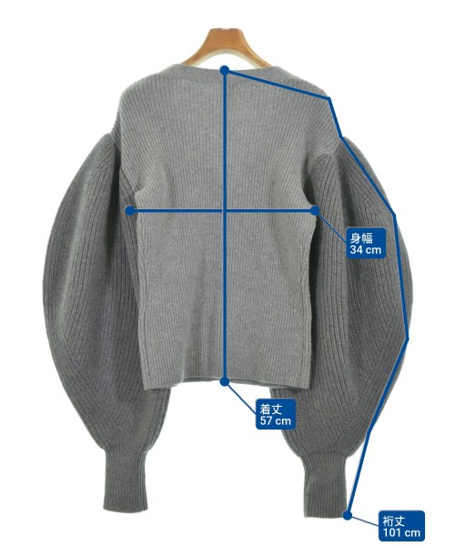 LOEWE（ロエベ）カーディガン グレー サイズ:XS レディース/2200678996126