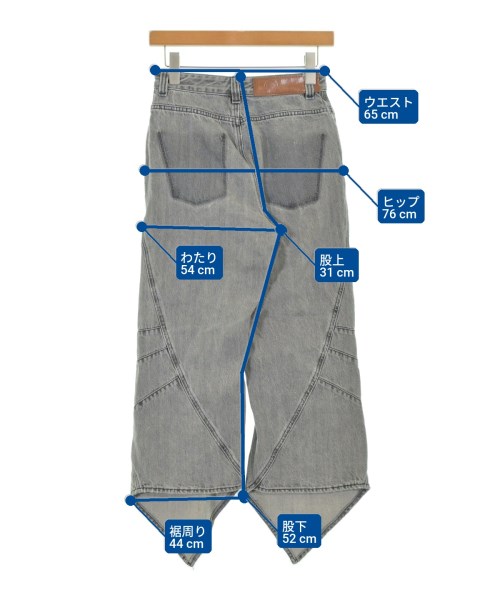 LOEWE（ロエベ）デニムパンツ グレー サイズ:34(XXS位) レディース/2200693639077