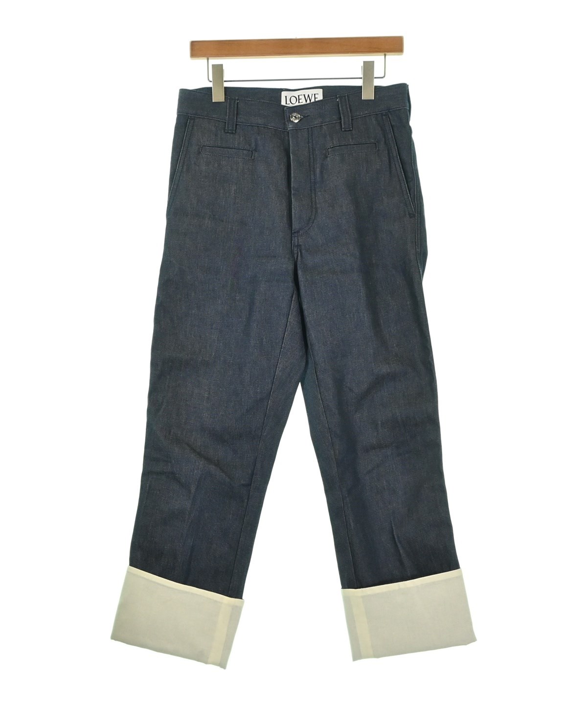 LOEWE ロエベ デニムパンツ (size)52 イタリア製 LOEWE（ロエベ）デニムパンツ 紺 サイズ:36(XS位) レディース