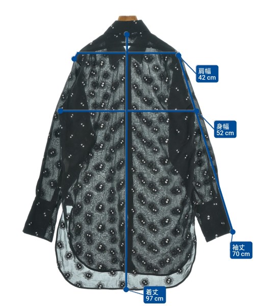 LOEWE（ロエベ）カジュアルシャツ 黒 サイズ:36(XS位) レディース/2200696880056