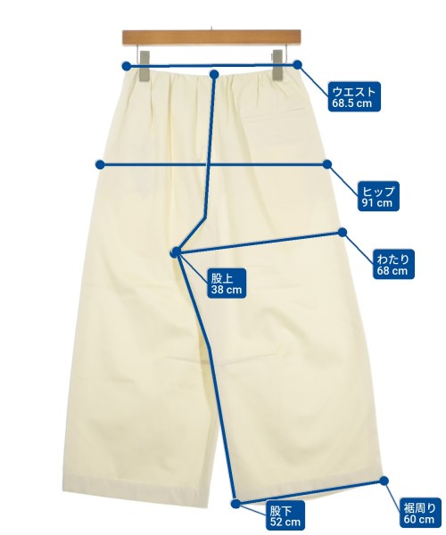 LOEWE（ロエベ）クロップドパンツ 白 サイズ:32(XXS位) レディース/2200693916291