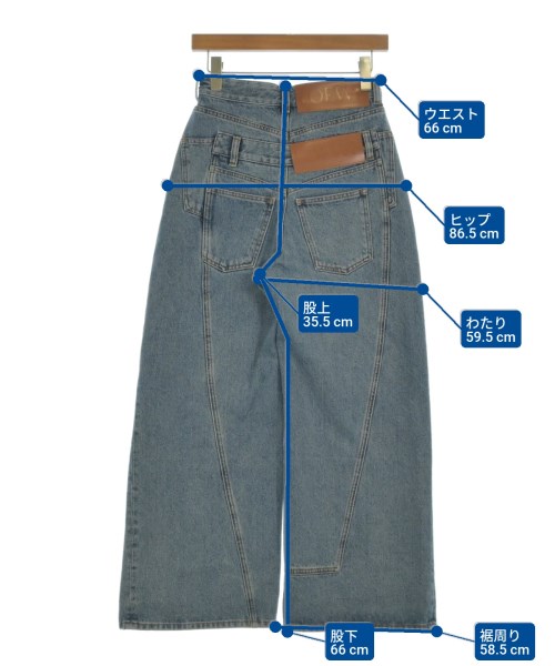 LOEWE（ロエベ）デニムパンツ 青 サイズ:34(XXS位) レディース/2200649642052