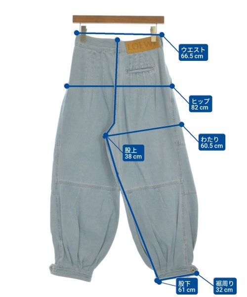 LOEWE（ロエベ）デニムパンツ 青 サイズ:36(XS位) レディース/2200656813063
