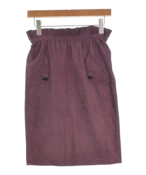 LOEWE(ロエベ)ひざ丈スカート 紫 サイズ:36(XS位)/2200658417023