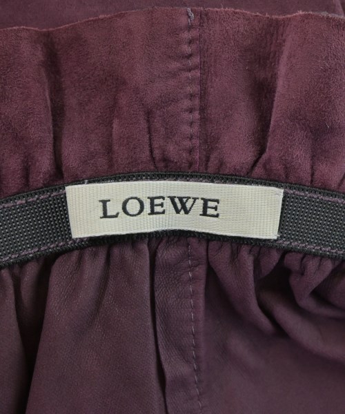 LOEWE（ロエベ）ひざ丈スカート 紫 サイズ:36(XS位) レディース/2200658417023