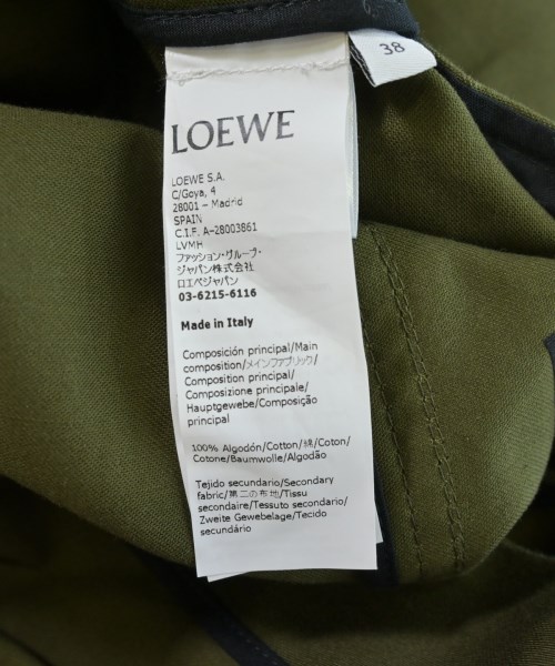 LOEWE（ロエベ）カジュアルジャケット カーキ サイズ:38(S位) レディース/2200710978011