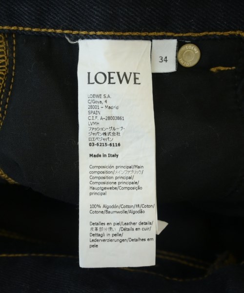 LOEWE（ロエベ）デニムパンツ 黒 サイズ:34(M位) レディース/2200713021011