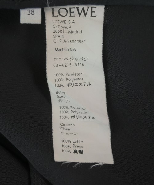 LOEWE（ロエベ）ブラウス 黒 サイズ:38(S位) レディース/2200713883589