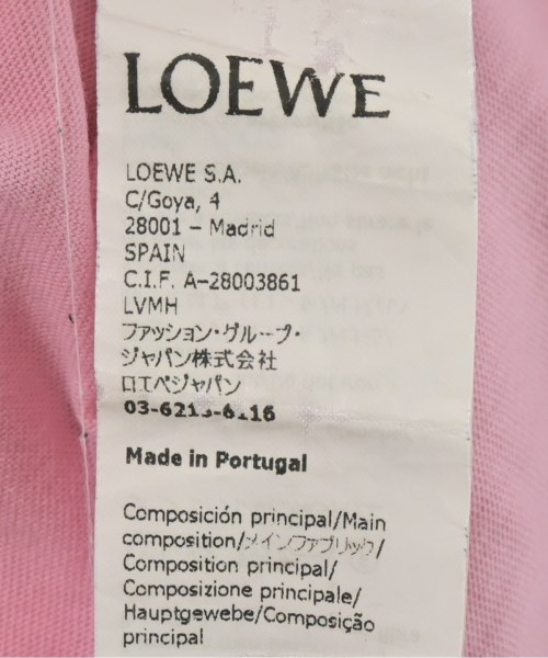LOEWE（ロエベ）Tシャツ・カットソー ピンク サイズ:L レディース/2200714956084