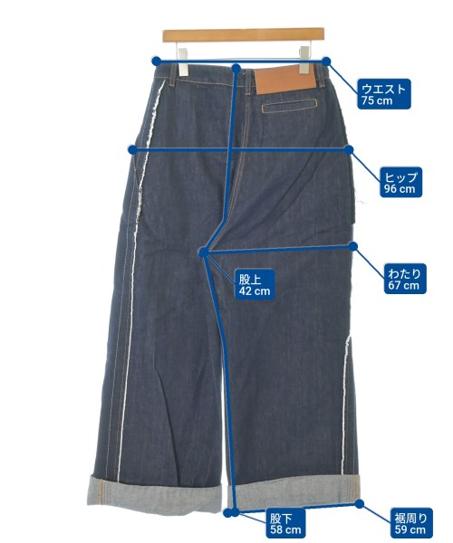 LOEWE（ロエベ）デニムパンツ 紺 サイズ:38(S位) レディース/2200647606018