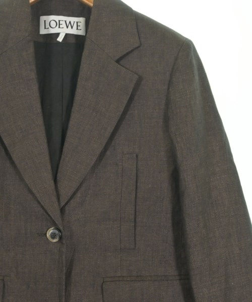 LOEWE（ロエベ）カジュアルジャケット 茶 サイズ:36(XS位) レディース/2200651293013