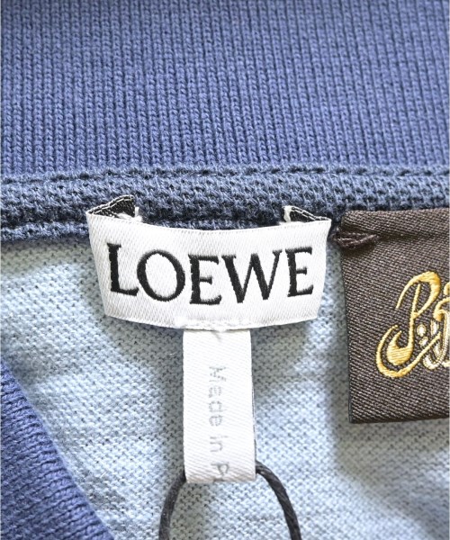 LOEWE（ロエベ）ポロシャツ 青 サイズ:L メンズ/2200704436053