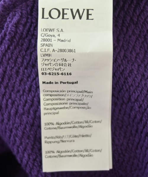 LOEWE（ロエベ）スウェット 紫 サイズ:S メンズ/2200705077088