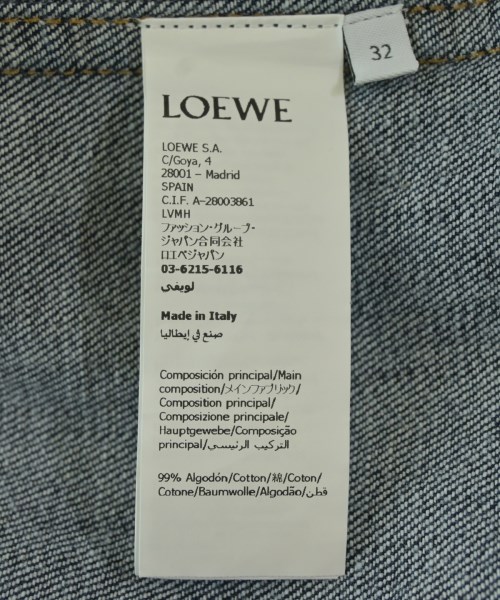 LOEWE（ロエベ）デニムジャケット 紺 サイズ:32(XXS位) レディース/2200699774017