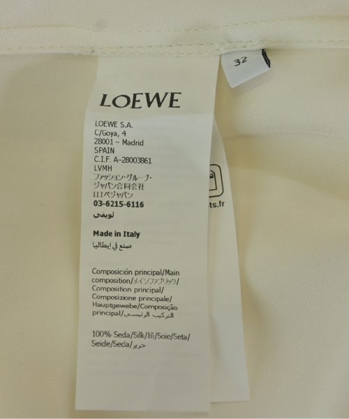 LOEWE（ロエベ）ブラウス 白 サイズ:F レディース/2200699774086