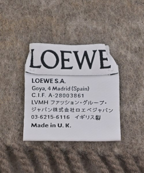 LOEWE（ロエベ）マフラー 茶 サイズ:- レディース/2200703847058