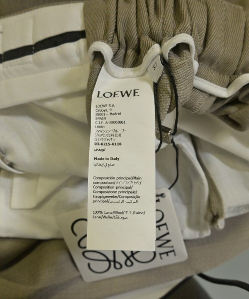 LOEWE（ロエベ）スラックス ベージュ サイズ:32(XXS位) レディース/2200703919175
