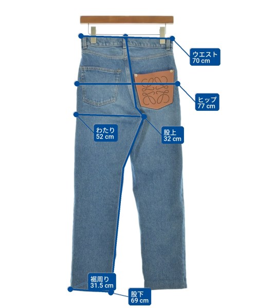 LOEWE（ロエベ）デニムパンツ 紺 サイズ:34(M位) レディース/2200708039069