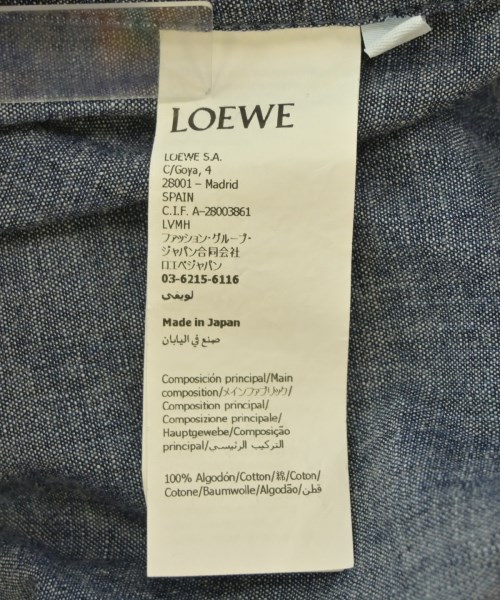 LOEWE（ロエベ）カジュアルシャツ 青 サイズ:46(XXL位) メンズ/2200706168037