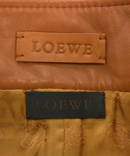 LOEWE（ロエベ）ひざ丈スカート 茶 サイズ:44(L位) レディース/2200663116096