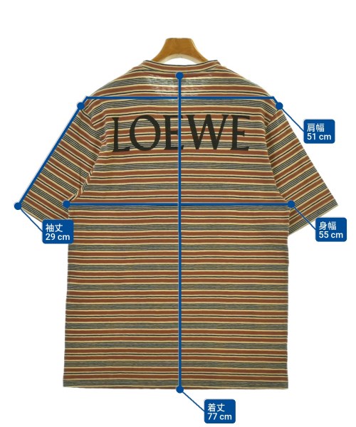 LOEWE（ロエベ）Tシャツ・カットソー 茶 サイズ:L メンズ/2200666088185