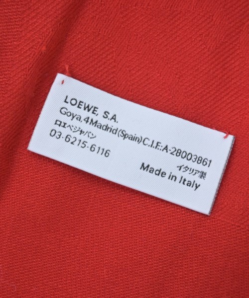 LOEWE（ロエベ）ストール 赤 サイズ:- レディース/2200663363117