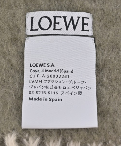 LOEWE（ロエベ）マフラー 茶 サイズ:- レディース/2200665022111