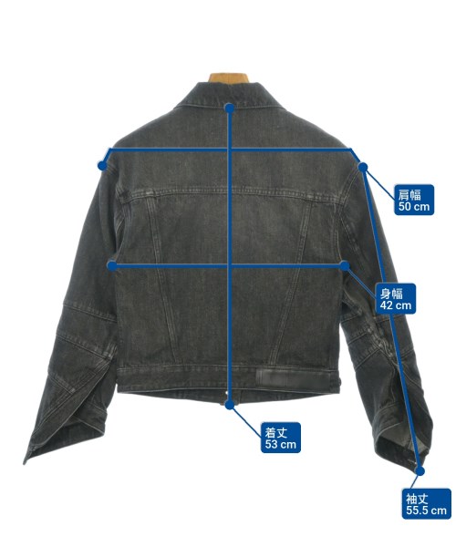 LOEWE（ロエベ）デニムジャケット 黒 サイズ:34(XXS位) レディース/2200671630010