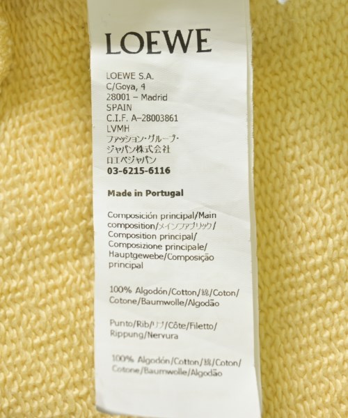 LOEWE（ロエベ）パーカー 黄 サイズ:XS レディース/2200731531011