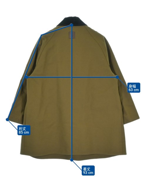 LOEWE（ロエベ）ステンカラーコート カーキ サイズ:48(L位) メンズ/2200737363012