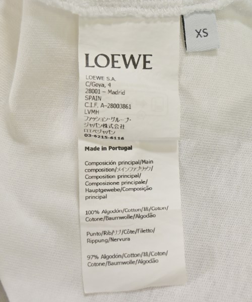 LOEWE（ロエベ）Tシャツ・カットソー 白 サイズ:XS レディース/2200719686122